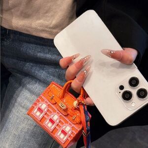 Handmade Mini Bag Charm Keychain Micro Designer Purse Charm - great for gifts